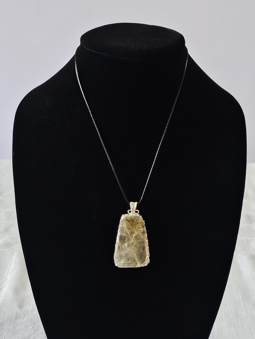 Stunning Rutilated Quartz Pendant Necklace